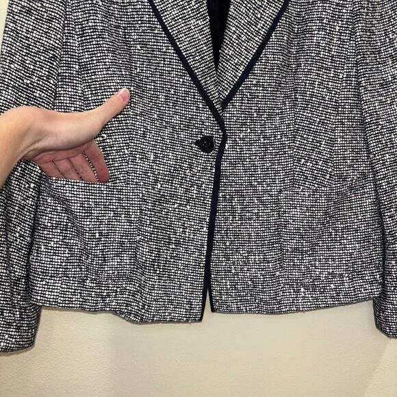 Vintage Louis Féraud Wool Blend Blazer- Tweed Luxury Designer Blazer- Size US 10 - Picture 9 of 15